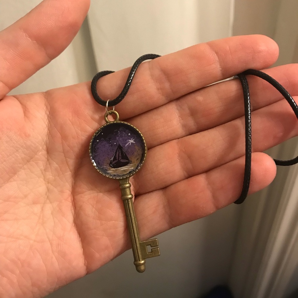 Sailboat key necklace